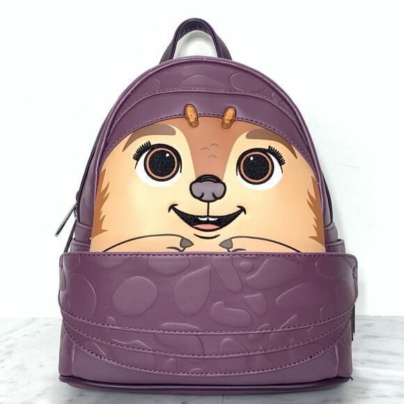 LOUNGEFLY Disney RAYA and THE LOST DRAGON TUK TUK Mini Dome Backpack Purple NWT - Picture 1 of 12